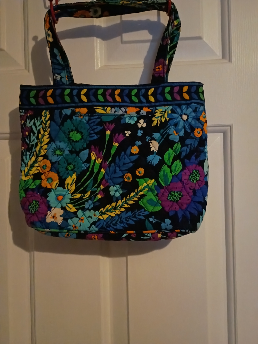 Vera Wang Navy Multi Floral Quilted Mini Bag